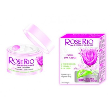 Bio-Rosenwasser-Gesichts-Tagescreme, RoseRio, 50 ml
