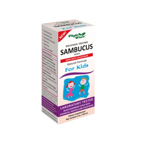 Sambucus Nigra für Kinder, Sirup, Phyto Wave, 120 ml