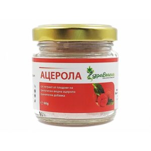 Acerola, Pulver, natürliches Vitamin C, Zdravnitza, 60 g