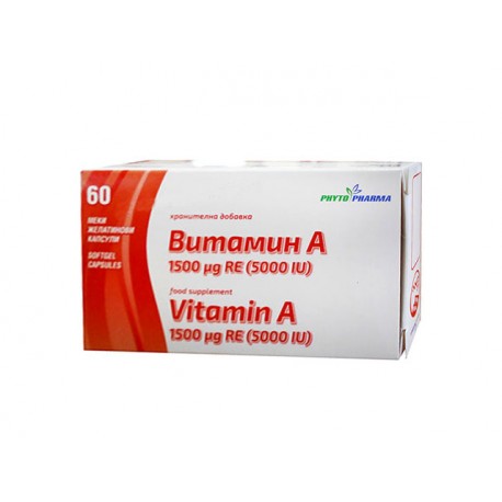 Vitamin A, PhytoPharma, 60 Kapseln