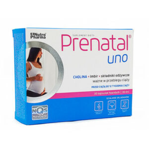 Prenatal Uno, med nosečnostjo in v prvem trimesečju, Nutro Pharma, 30 kapsul