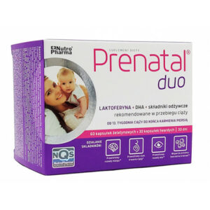 Prenatal Duo, med nosečnostjo in dojenjem, Nutro Pharma, 90 Kapsule