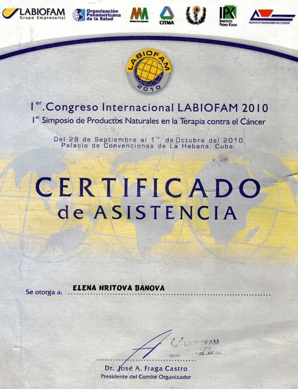 vidatox certificat